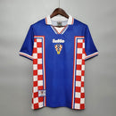 Camisa Croácia Retrô 1998 Azul, Vermelha e Branca - Lotto  | PrimeFut